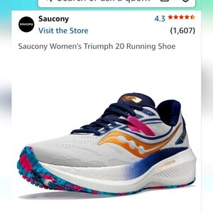 Saucony Women's Triumph 20 Running Shoe - 6.5 sneakers - Prospect Glass BNIB